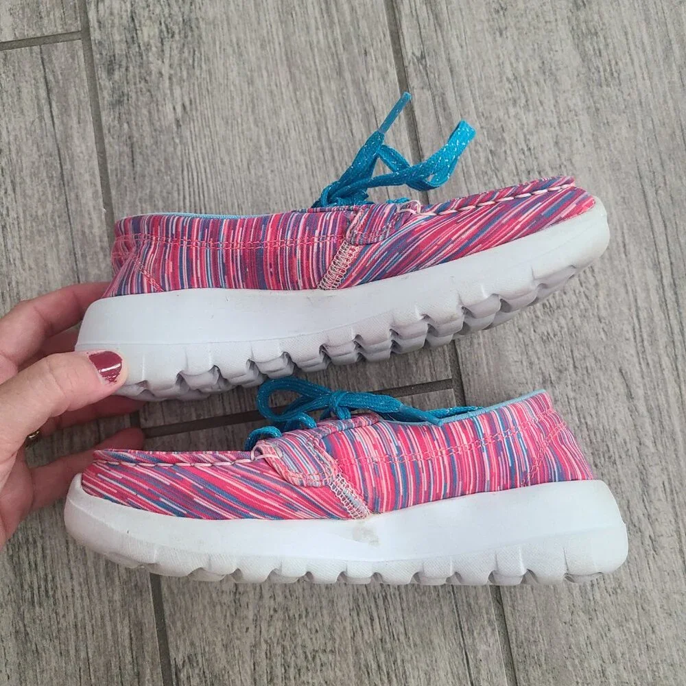 Skechers Air Cooled Slip-in GO WALK Joy sneakers pink blue 13.5 kids
